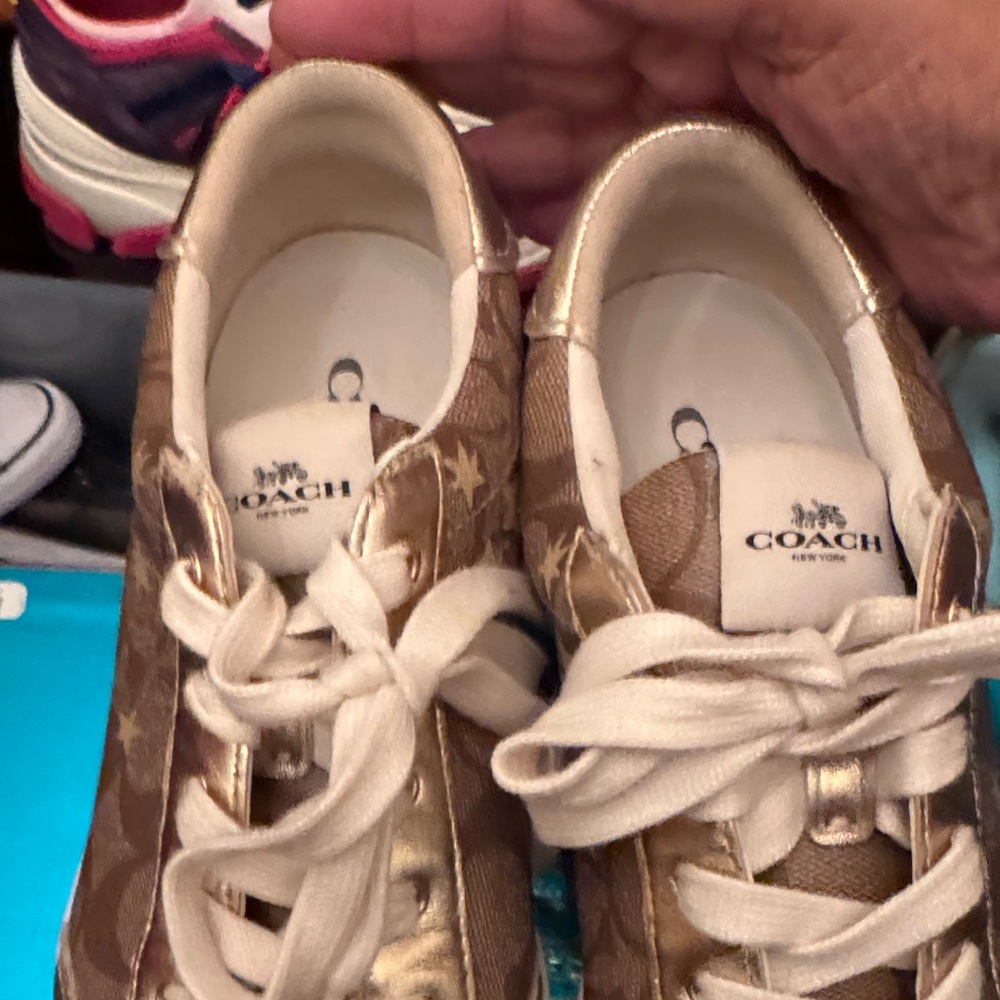 Coach Metallic Gold Sneakers